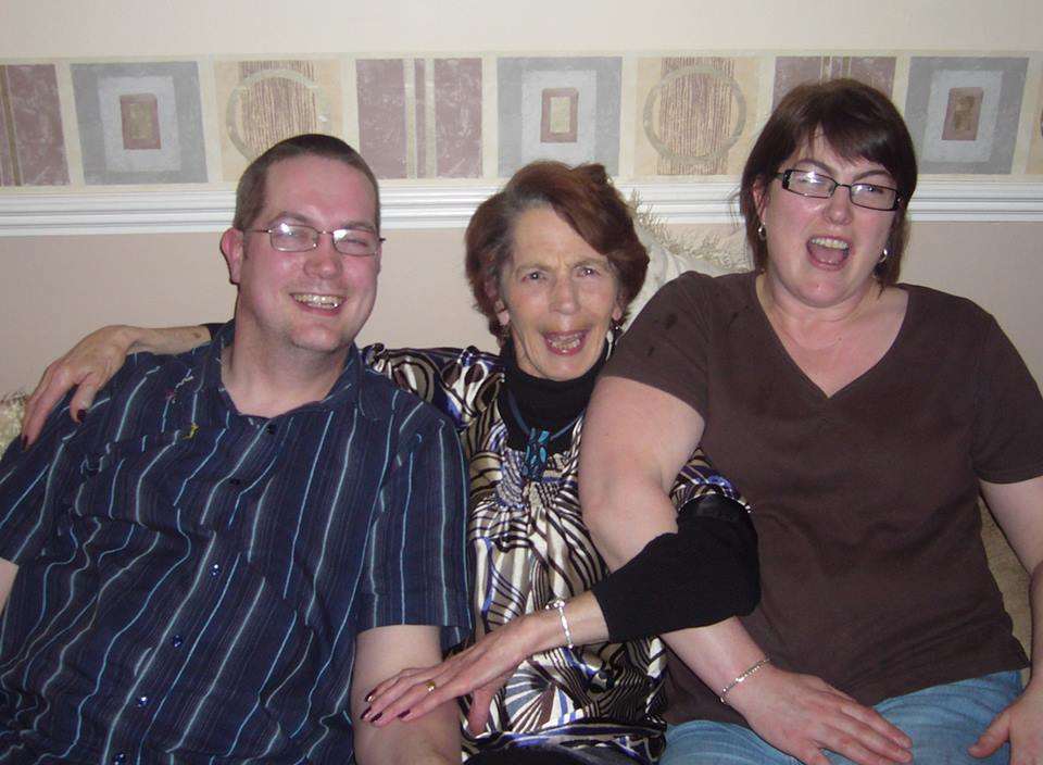 Nick Skinner, with his mother Mary and sister Anthea Hallihan