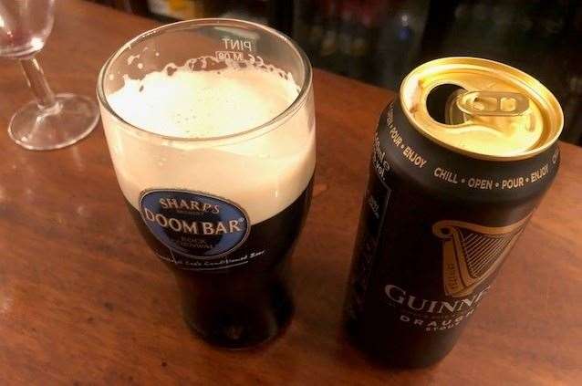 Sadly it has been a long time since draught Guinness has been on offer here but as it was St Paddy’s Day the landlord found a can in the fridge
