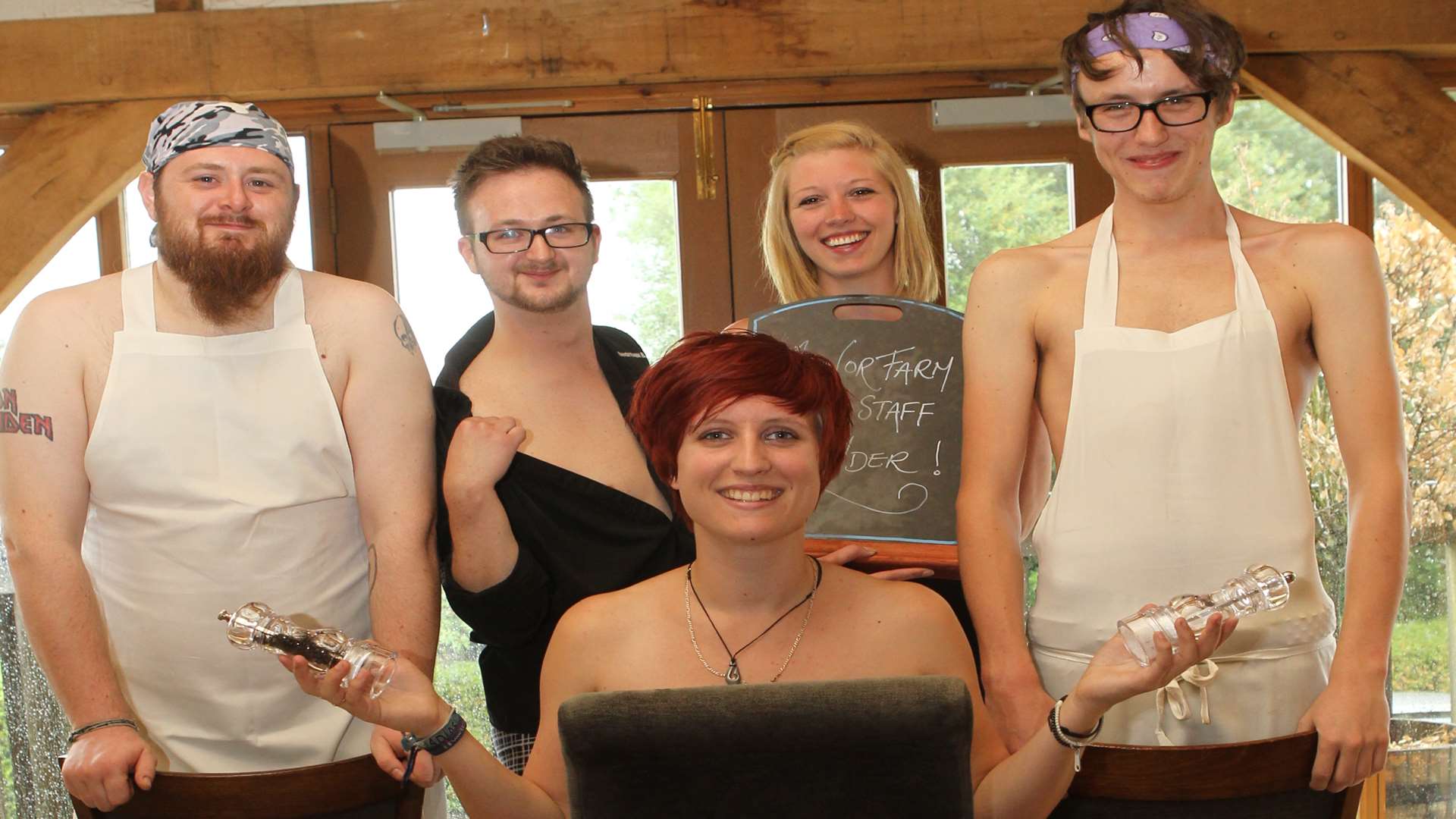 Staff posed semi-nude for a calendar to raise money for Pancreatic Cancer UK