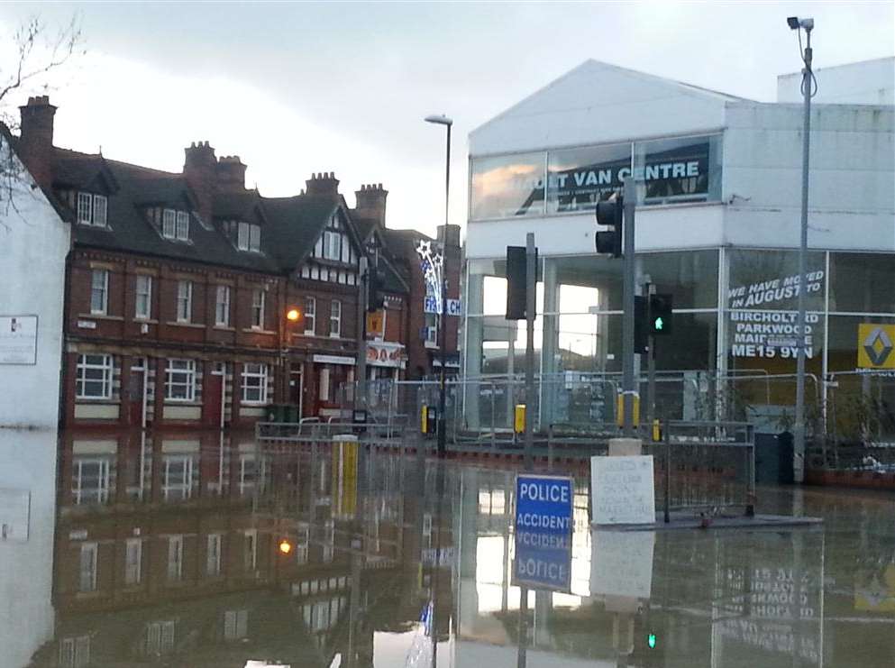 Flooding in the town centre