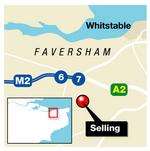 Fatal crash at Selling, near Faversham