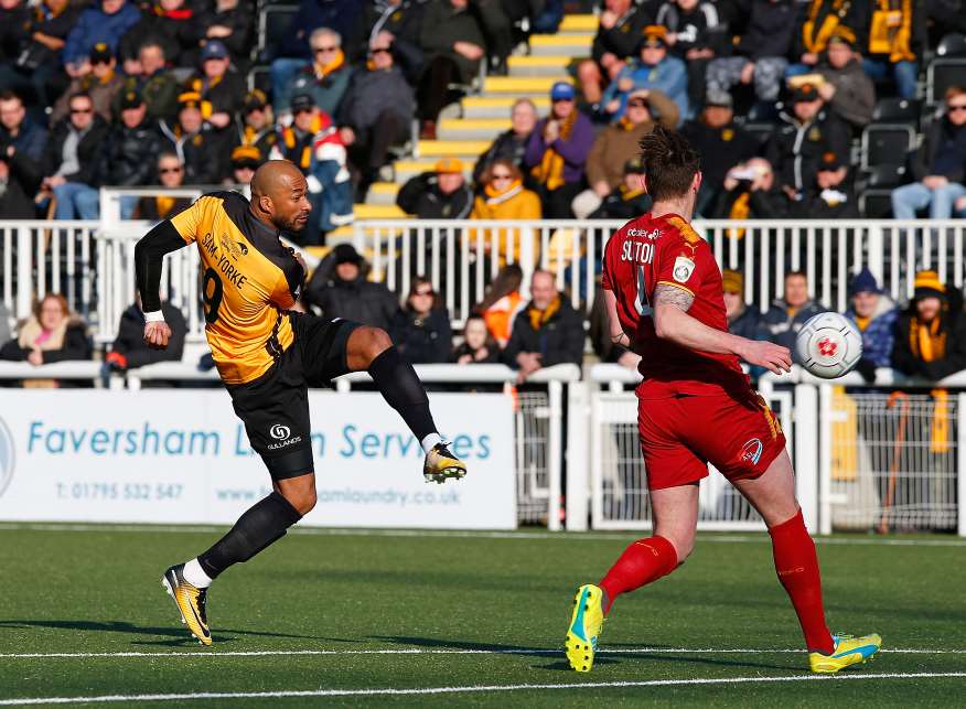 A chance for Delano Sam-Yorke as Maidstone face Tranmere Picture: Andy Jones