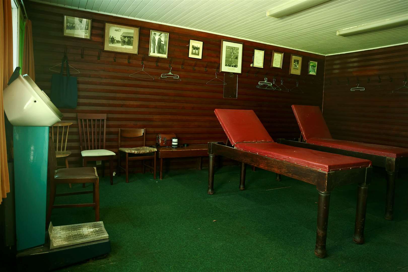 The changing room and massage tables. Picture: British Sauna Society