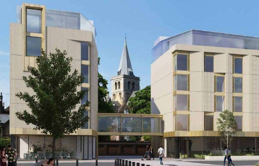 Commuters getting of the train at Rochester railway station will be able to see the Cathedral across Corporation Street. Picture: Medway Council