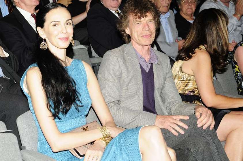 L'Wren Scott and Mick Jagger at the Mick Jagger Centre in 2010