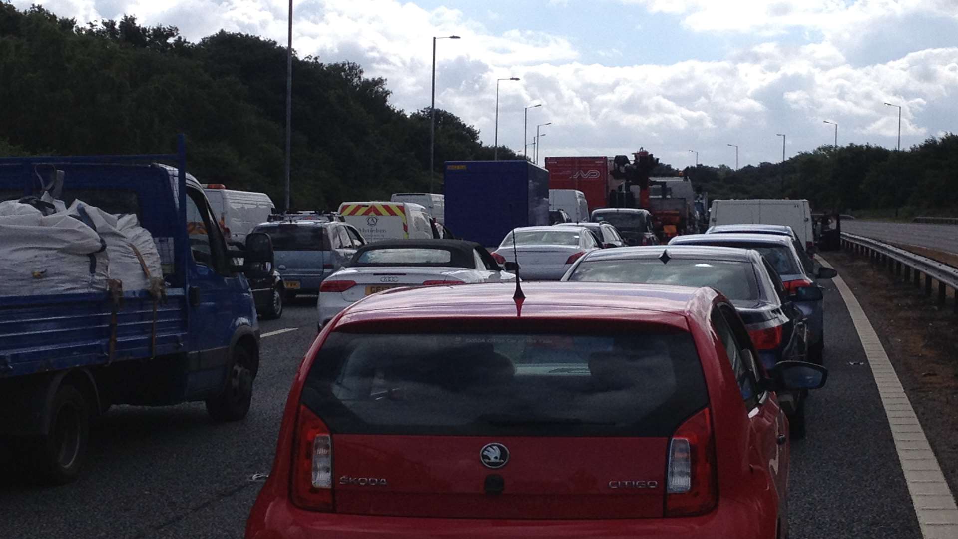 Queues on the A2 after a man fell from a bridge