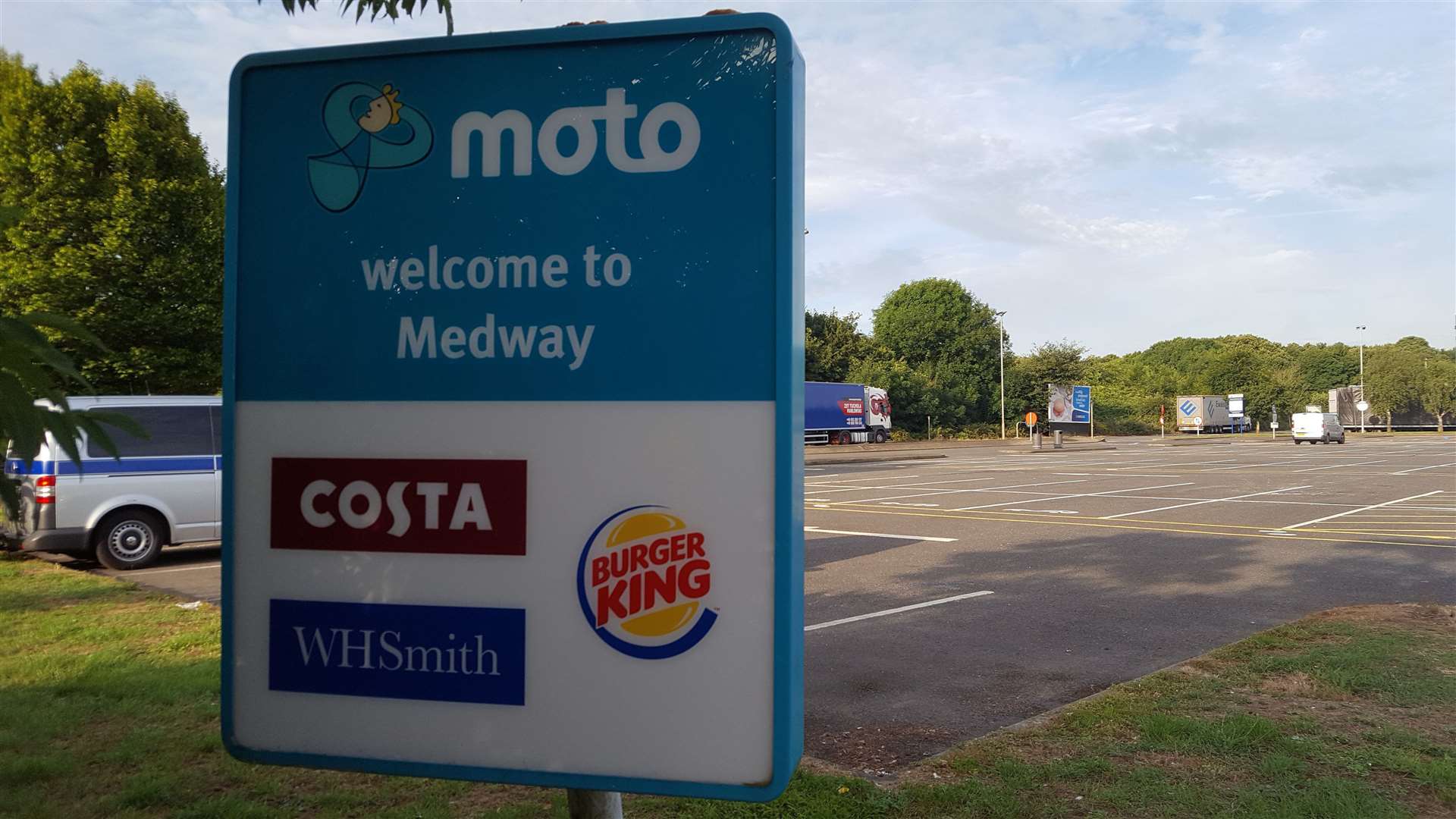 The crash happened near Medway Services