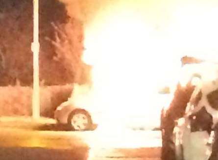 The car erupted into a fireball