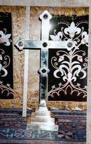 The altar cross stolen by metal thieves from St Mary's Church, Bishopsbourne