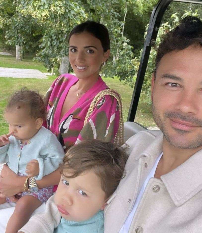 TOWIE star Lucy Mecklenburgh and Coronation Street actor Ryan Thomas enjoyed a family day out in Port Lympne Safari Park in Hythe. Photo: @lucymeck1/Instagram