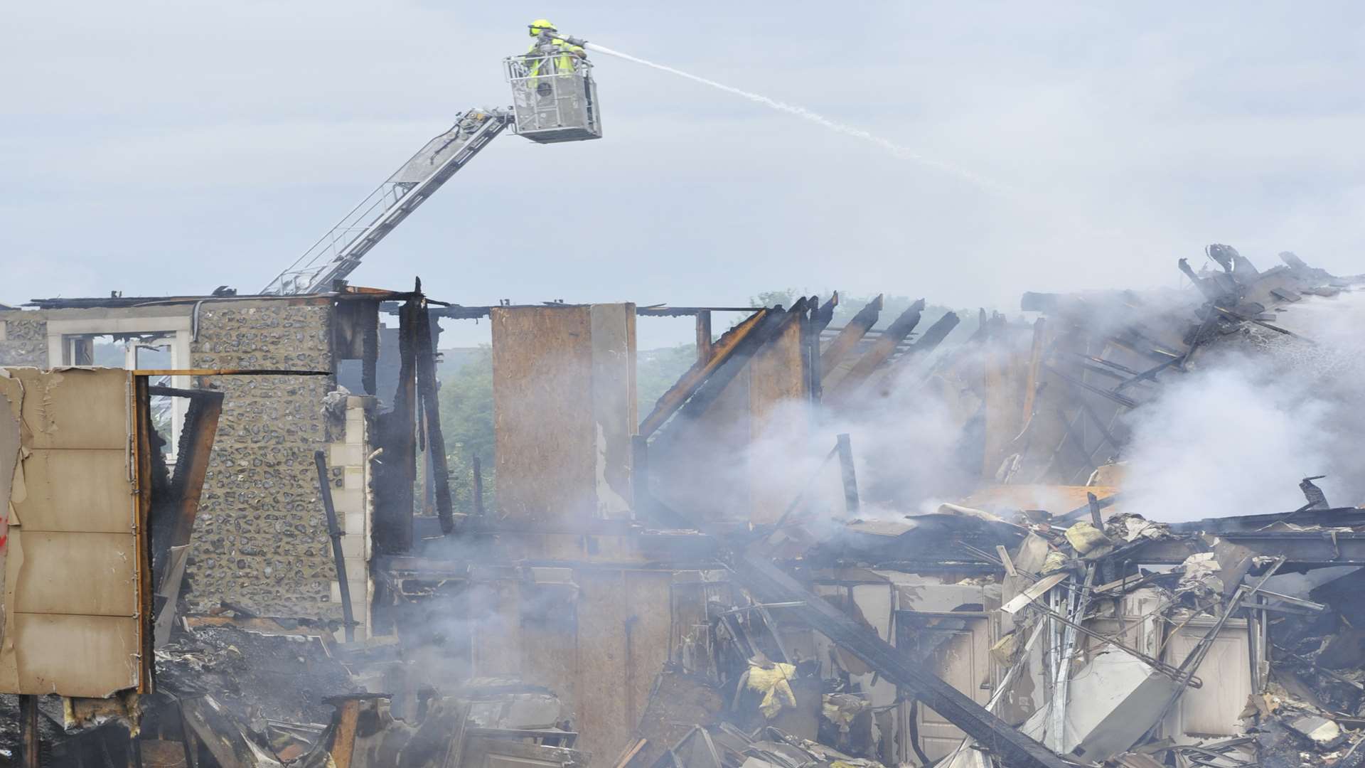 Homes were destroyed and possessions lost in the blaze. Picture: Tony Flashman