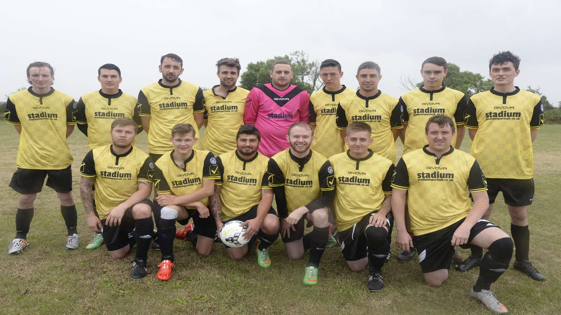 Albany FC in their new kit sponsored by Stadium Sports at the Co-op Sports Ground on Sunday