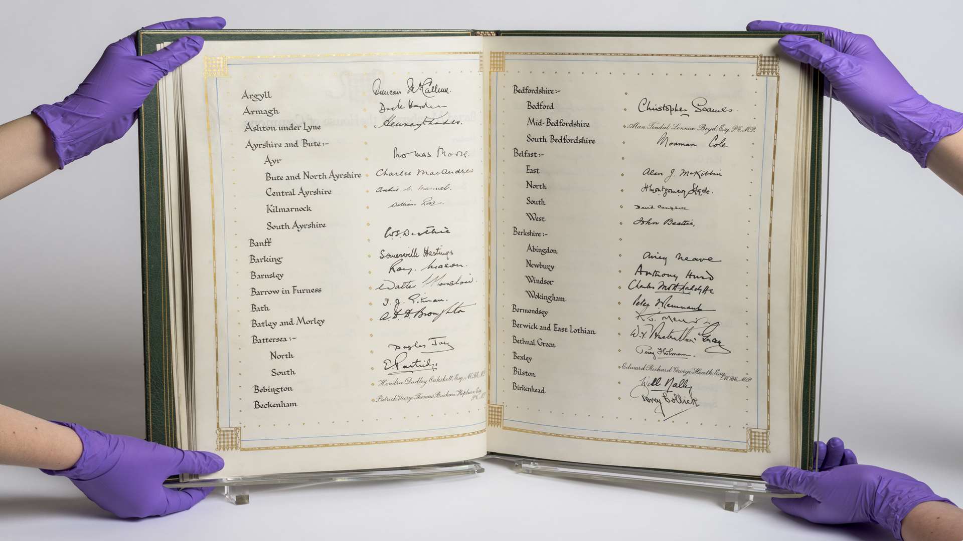 Churchill's House of Commons 80th birthday book
