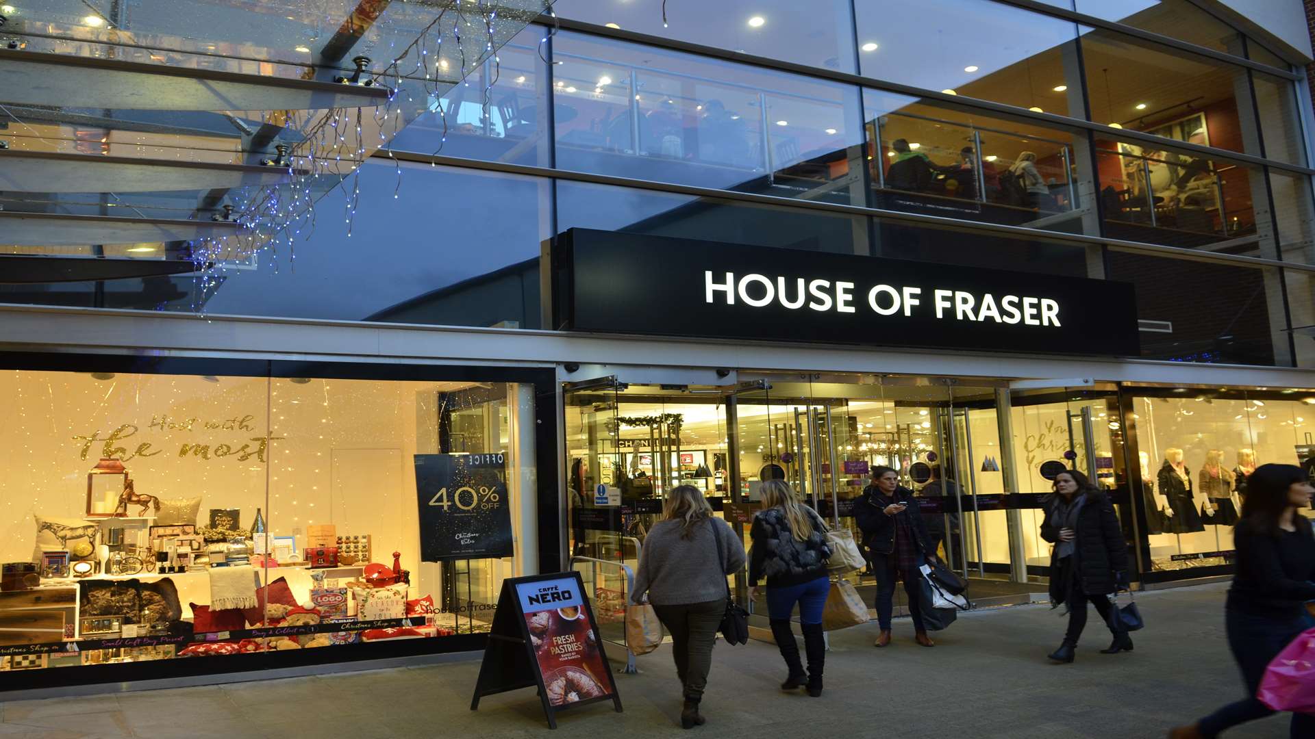 The House of Fraser store in Fremlin Walk, where the 22-year-old tried to tried to obtain perfume using forged gift vouchers