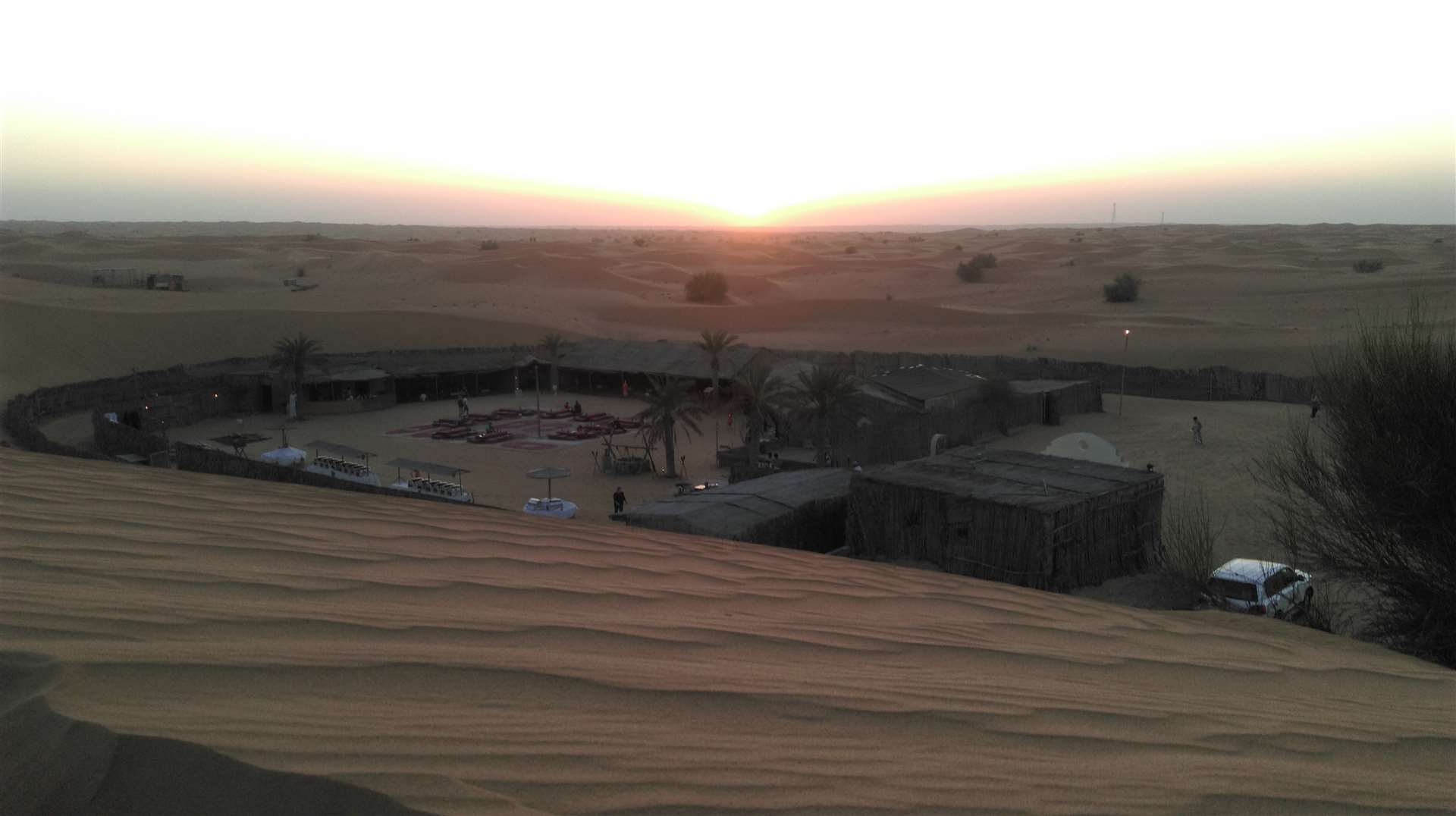 Sun set across the desert