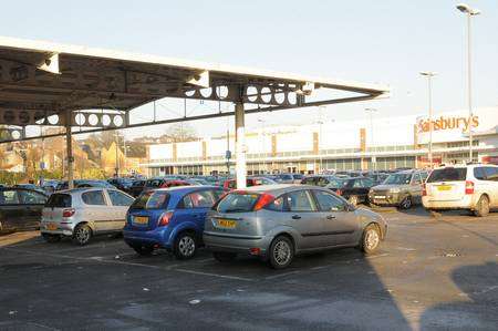 Sainsbury's car park in Dartford