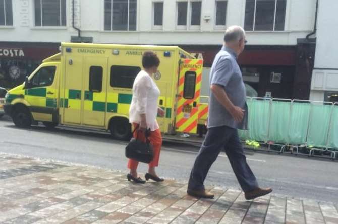 The patient was treated outside Costa Coffee in King Street. Picture: Max Allfree
