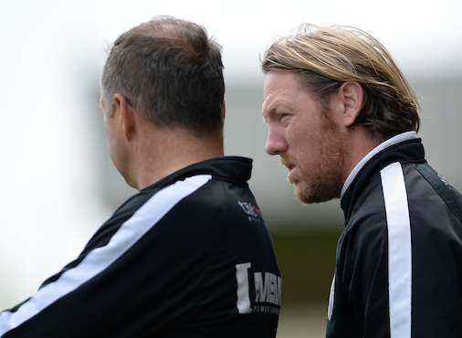 Gills coaches Steve Lovell and Jamie Day have assisted Ady Pennock Picture: Ady Kerry