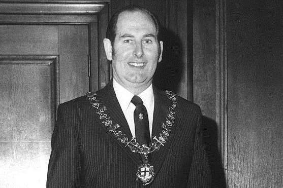 Veteran Labour councillor Paul Harriott when he was Mayor of Gillingham,1974-75