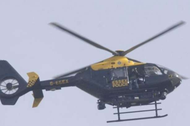 The helicopter was used to search for a man on a recall to prison