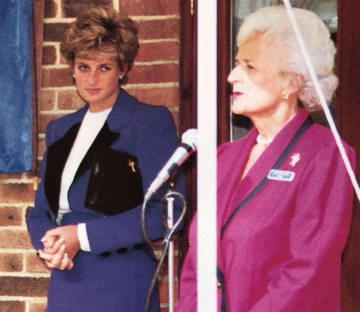 Princess Diana and Lady Monckton at the official opening of Heart of Kent Hospice in 1992