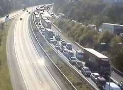 Queues backing up past junction 11a