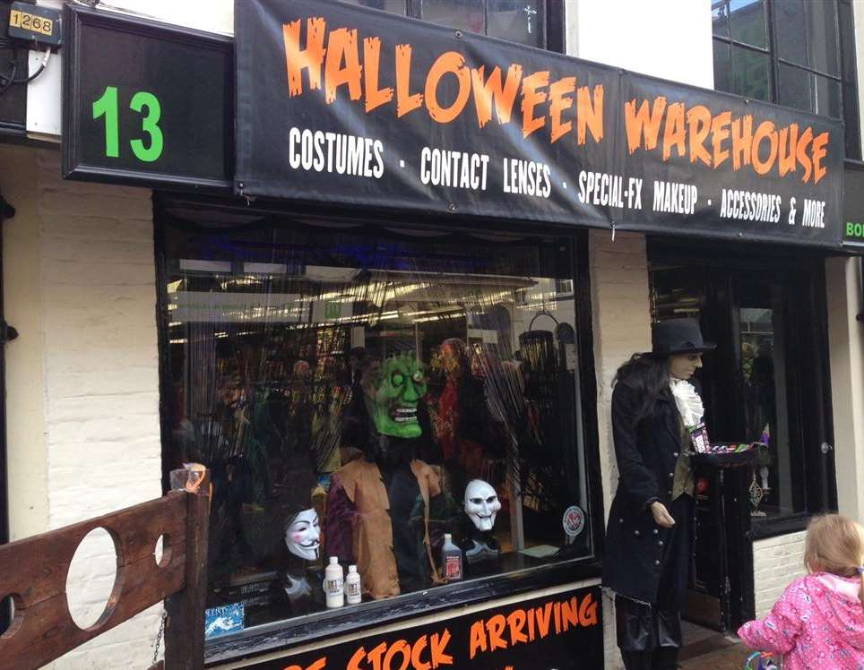 The Halloween Warehouse, in Canterbury's St Peter's Street, sells the V for Vendetta mask