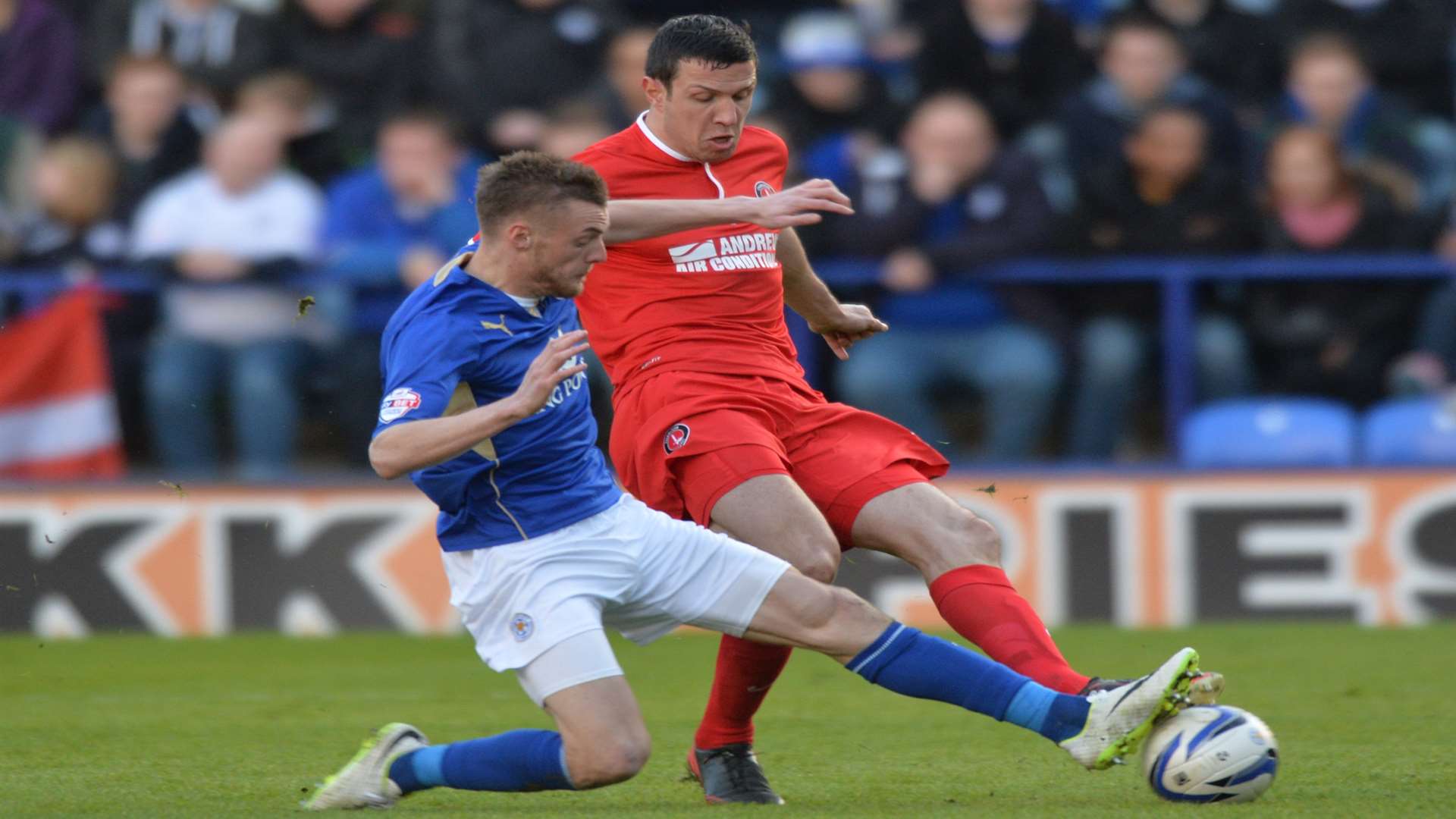 Charlton Athletic defender Richard Wood was up for the challenge against Leicester, but the Addicks suffered a disappointing defeat. Picture: Keith Gillard
