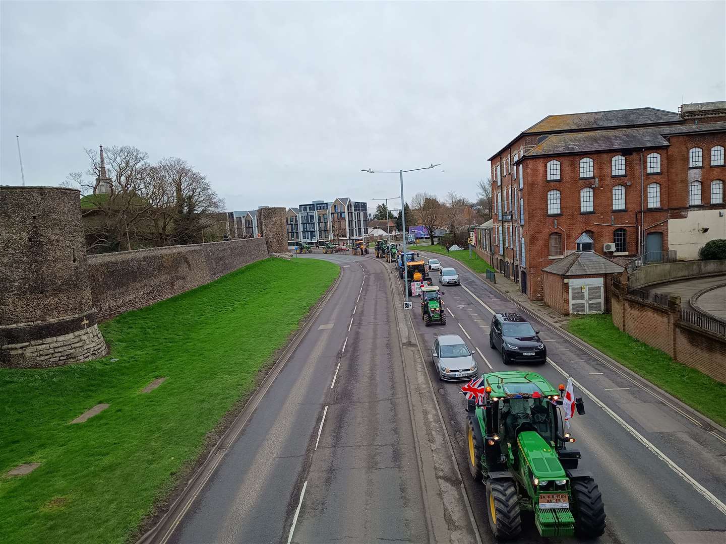 A tractor procession blocked key routes in and out of Canterbury amid a previous farmers protest over unfair treatment