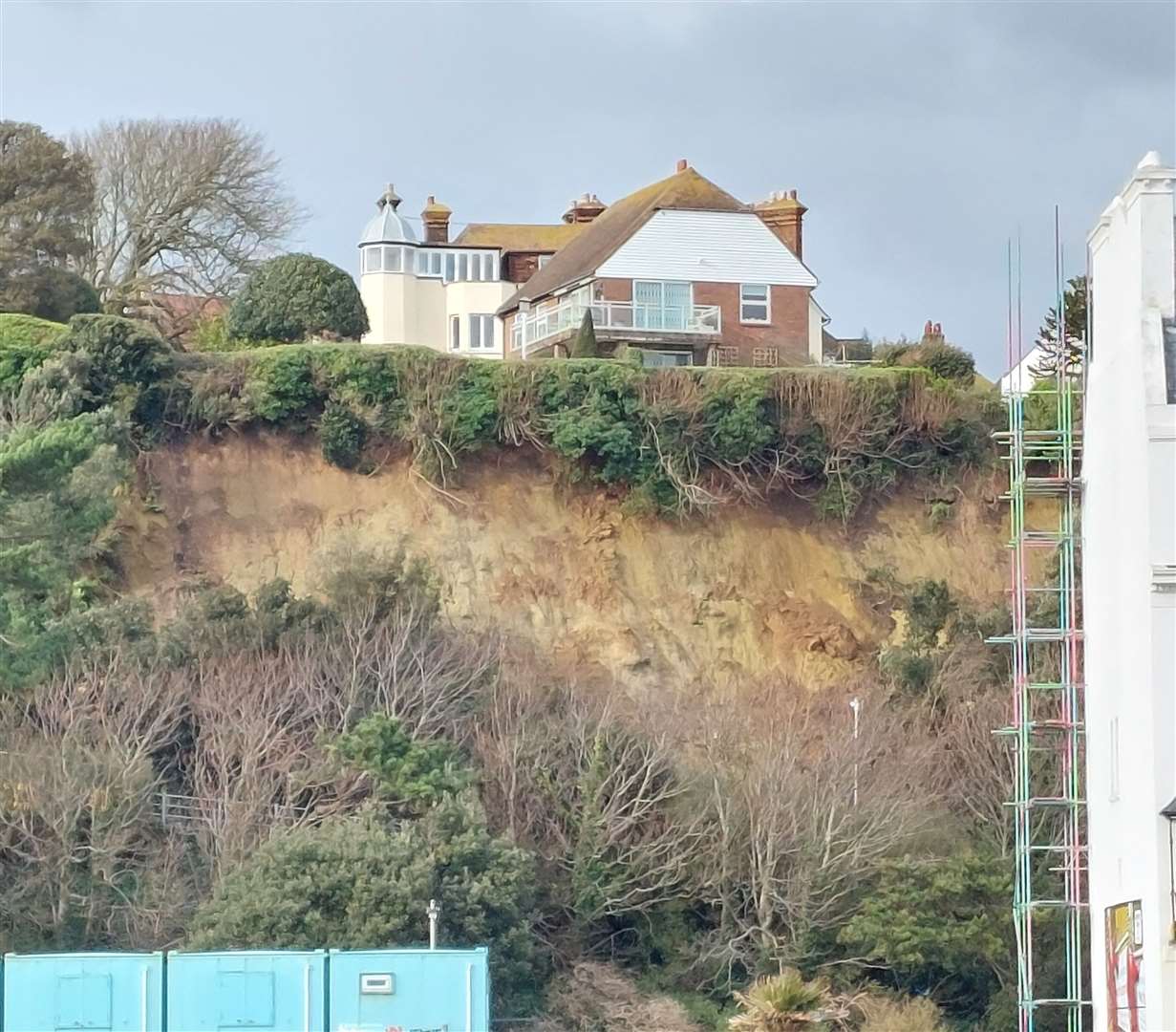 A second landslip hit the Road of Remembrance, Folkestone earlier this week