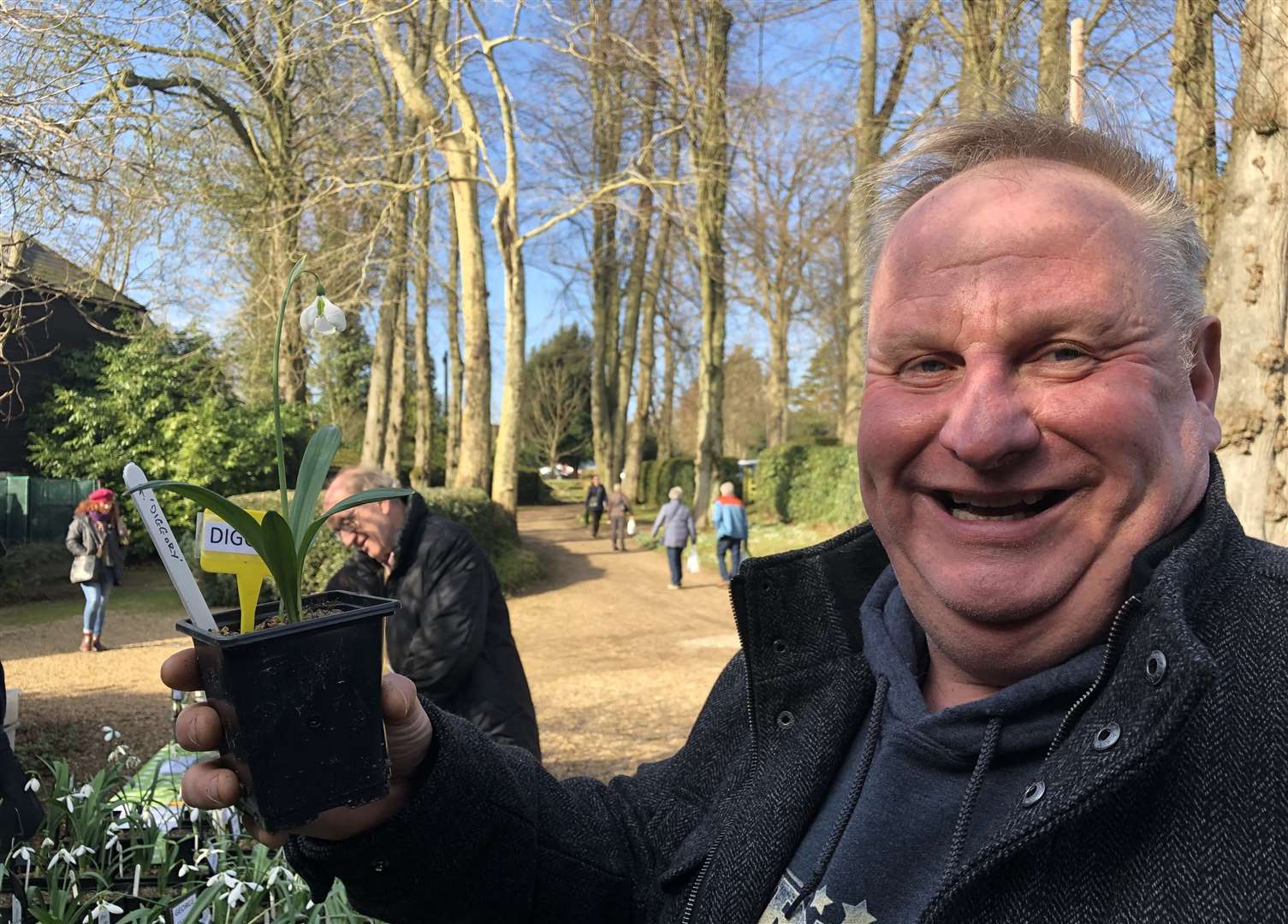 Neil Miller from Hever Castle bags a snowdrop