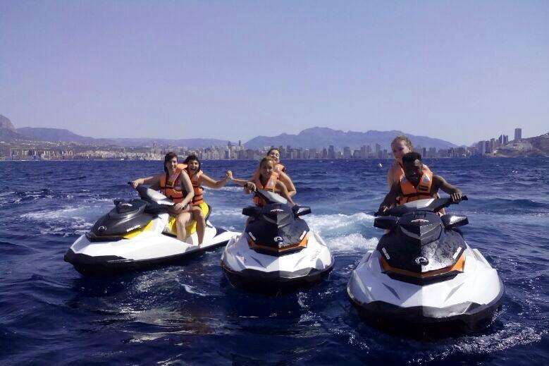 Jet skiing off Levante Beach