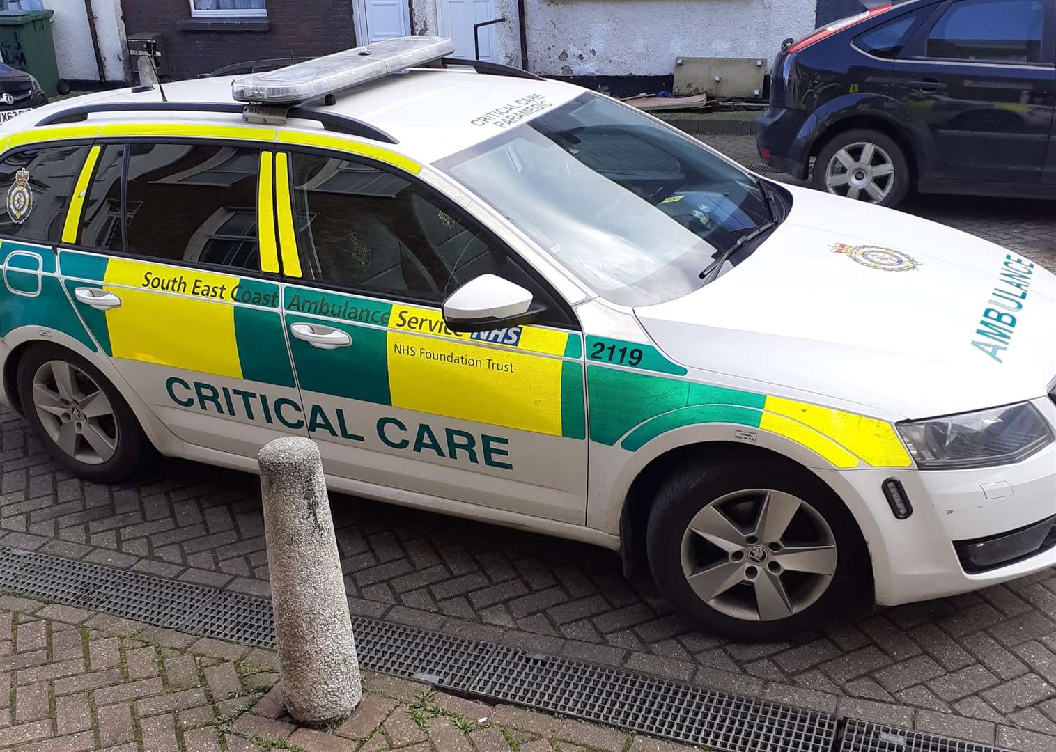 A critical care car in Alma Street, Sheerness