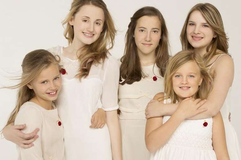 Megan Adams, Bethany Davey, Alice Milburn, Florence Ransom and Charlotte Mellor are The Poppy Girls