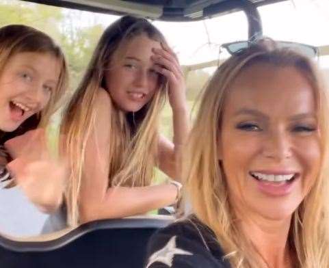 Amanda Holden enjoyed a stay at Port Lympne near Hythe at the weekend. Picture: Amanda Holden on Instagram