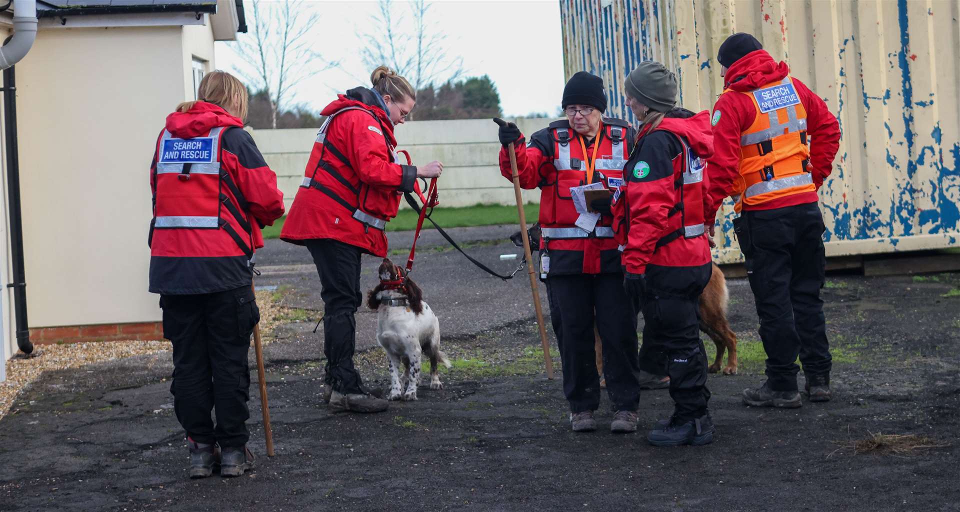 The coastguard search and rescue team seen on Friday helping in the search for McConnell in Dover. Picture: UKNiP