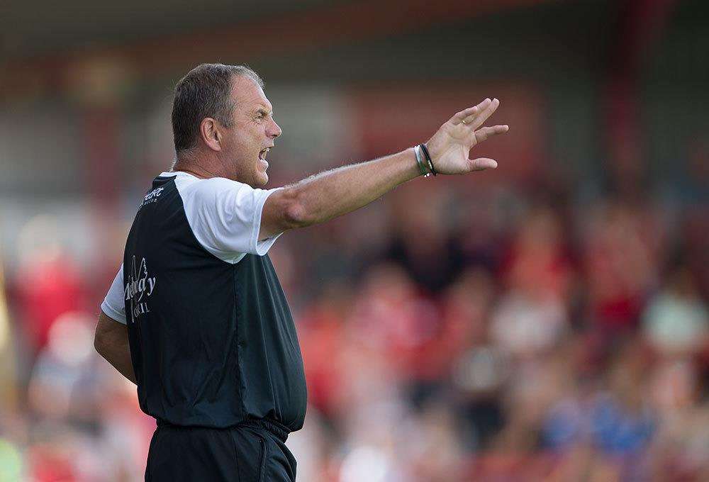 Gillingham manager Steve Lovell at Accrington Picture: Ady Kerry