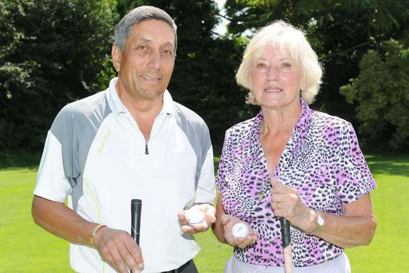Upchurch River Valley captain Tony Pereira and 81-year-old Joan Murphy Picture by Simon Hildrew