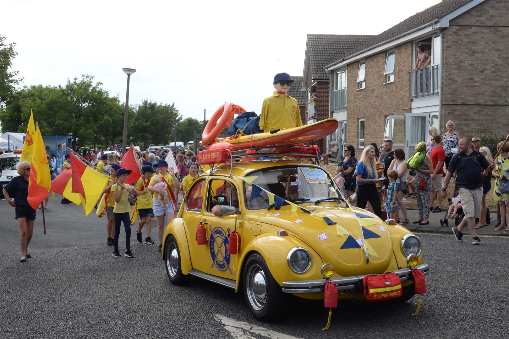 Thanet Lifeguards joined the Ramsgate Carnival as it makes it's way through the town on Sunday afternoon. Picture: Chris Davey... (3195012)