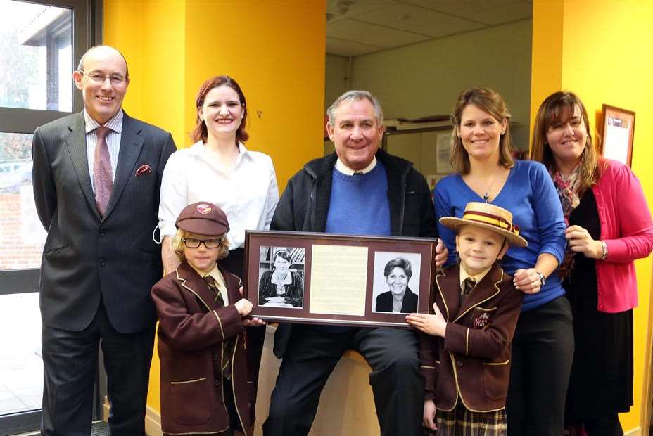 Gad's Hill School in Higham held an official unveiling of its kindergarten, The Jennie Marsh Wing
