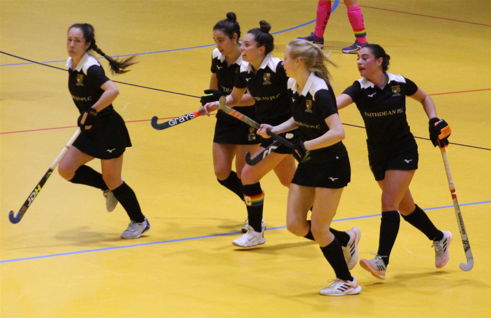 Holcombe Women in Super 6s action Picture: Becci Woodhead / Holcombe Hockey Club