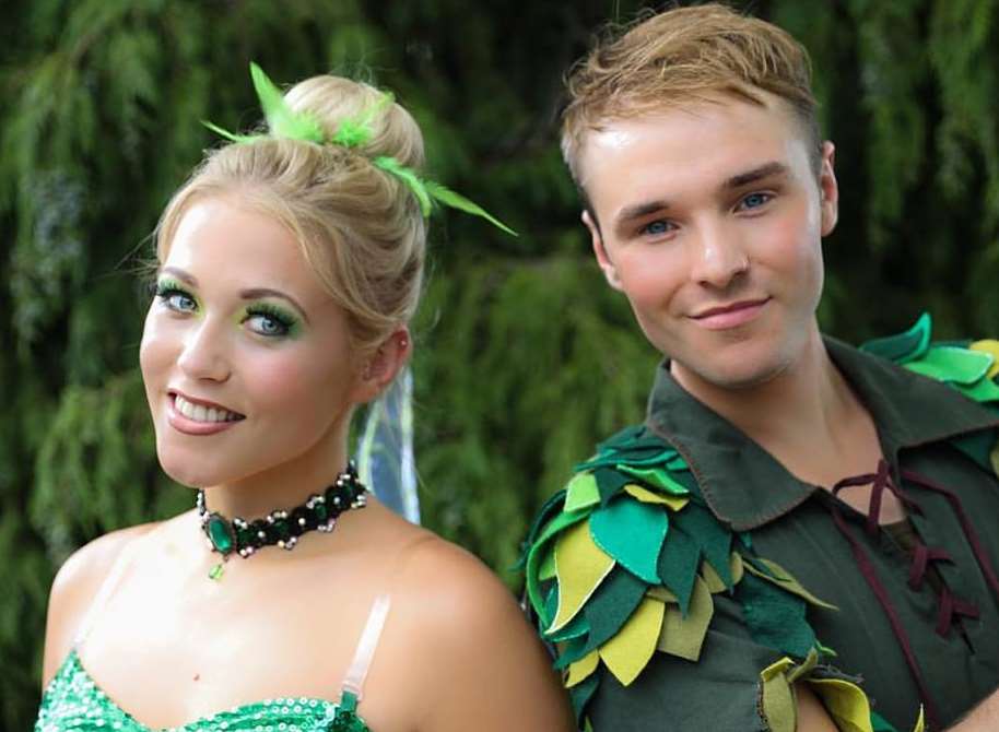 Magic: X Factor singer Amelia Lily, who finished behind Little Mix, plays Tinkerbell the fiery fairy with X Factor 2010 finalist Lloyd Daniels in the title role of Peter Pan at the Maidstone Studios