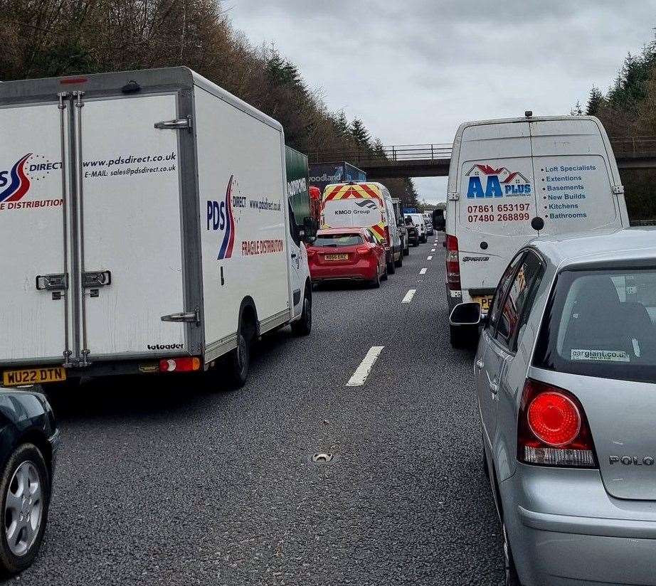 There were delays on the M25 clockwise from J4 for Orpington after a crash. Picture: Reece Gawtrey