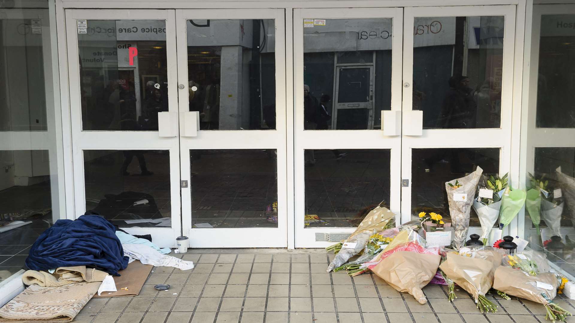 Views of an empty retail property in High Street, Chatham, where a homeless man was found dead on Christmas Eve