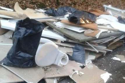 Rubbish was dumped in Swanton Lane, Littlebourne