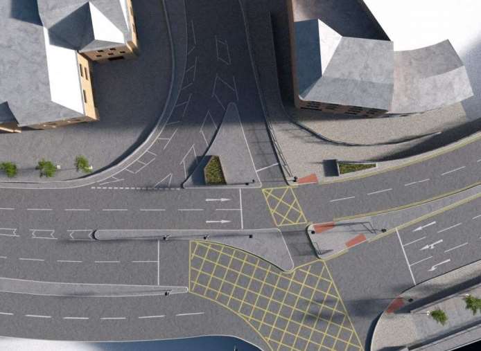 The road layout at the bottom of the High Street will be redeveloped. Pic: Maidstone Borough Council