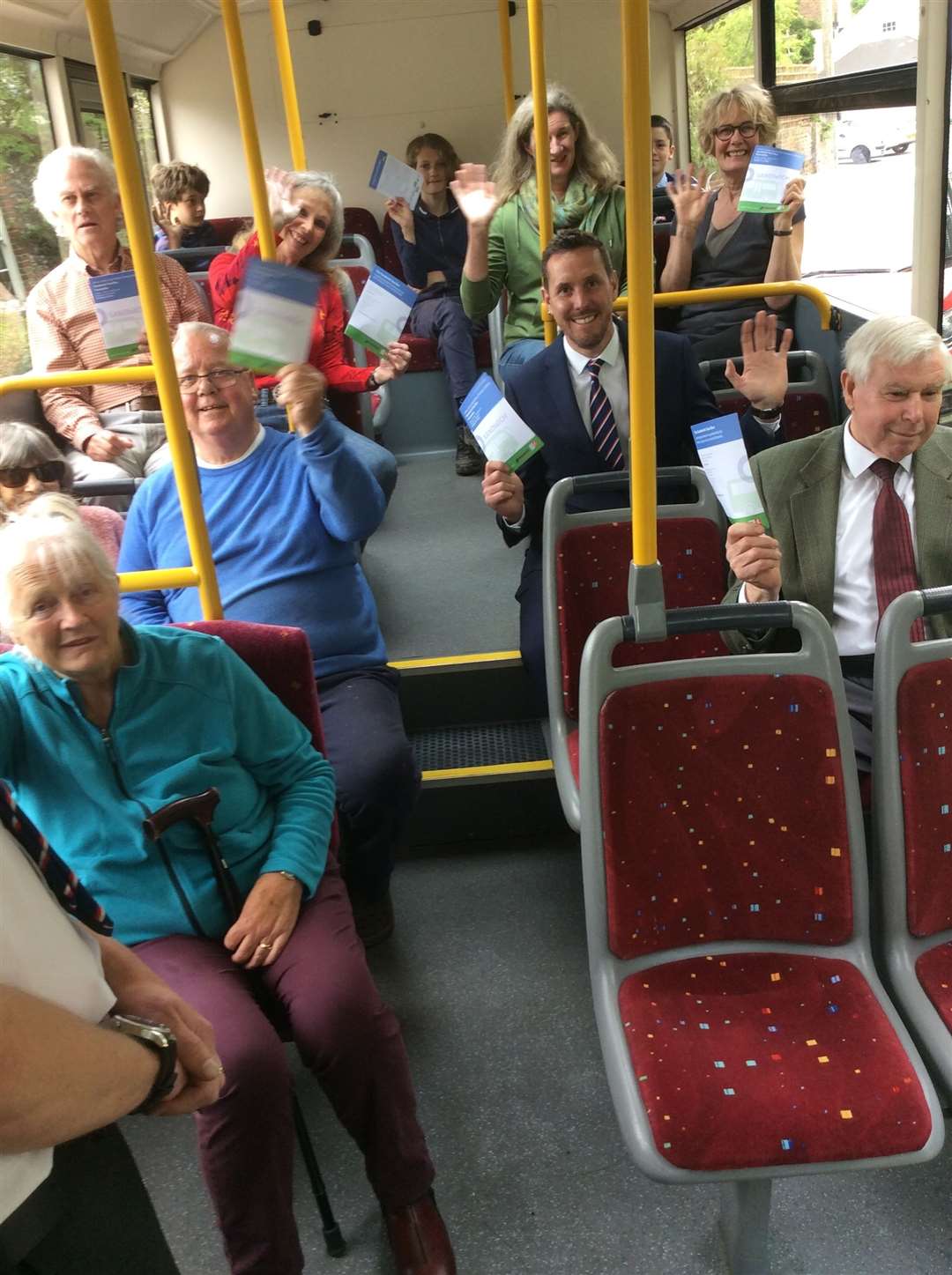 Northbourne residents hop on board the new Sandwich taxi bus