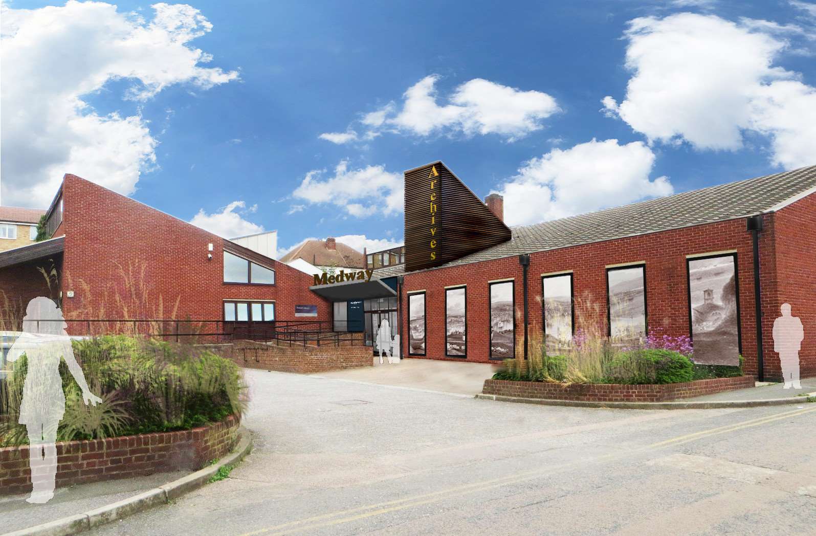 An artist's impression of the new look archives centre in Strood