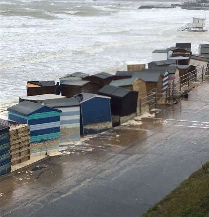 The huts were affected by the downpours. Picture: Ryan Hosking