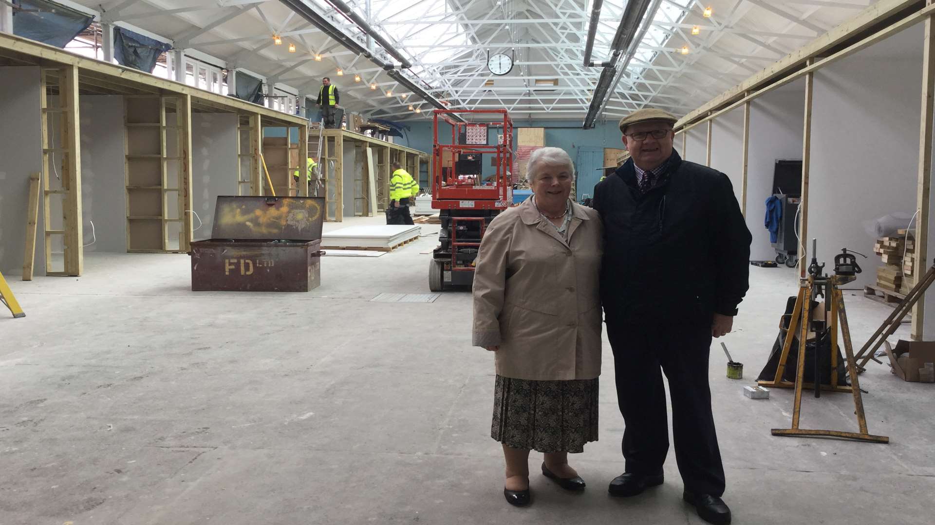 Former stall holders Derek and Gloria Shaw were given a behind-the-scenes tour
